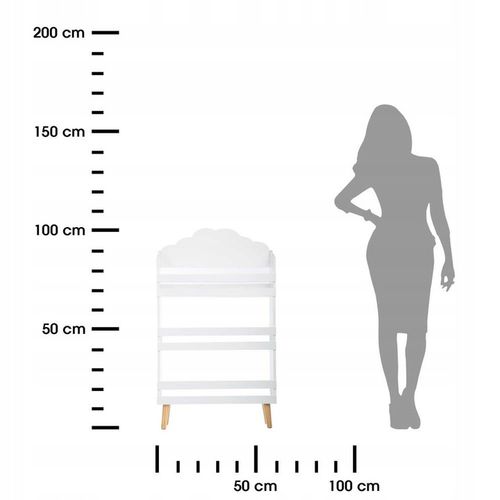 Regał do pokoju dziecięcego dla dzieci dziecka biały 3 półki NA ZABAWKI na Arena.pl