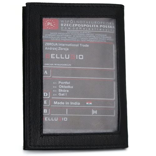 skórzane etui z systemem rfid - czarne na Arena.pl