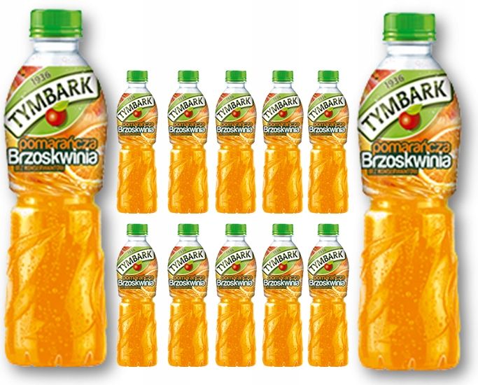 Tymbark 12 x 500 ml POMARAŃCZA brzoskwinia Napój zdjęcie 1