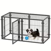 Klatka Zamykany Kojec Metalowy z Drzwiami Zagroda dla Psa Kota Wybieg  60cm