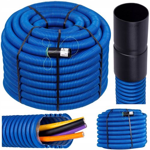 RURA KARBOWANA AROT 40mm 50m PESZEL DO ZIEMI Z PILOTEM NIEBIESKA DVR RDG na Arena.pl