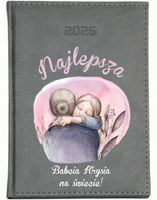 KALENDARZ A5 2026 DZIENNY ksiażkowy Z NADRUKIEM najlepsza babcia na świecie