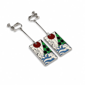 Tanjiro Kamado | 8 cm | Metal Enamel | Anime Earrings | Demon Slayer