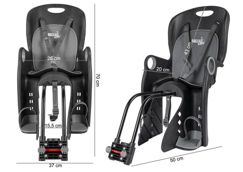 Fotelik rowerowy dziecięcy na tył do 22kg zdjęcie 2