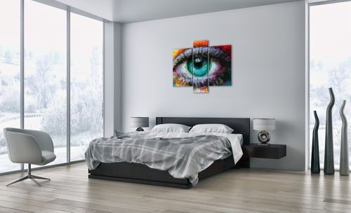 Obraz Na Płótnie - Oko Kolory - 95X80 Cm - Cb95X80-3172 na Arena.pl