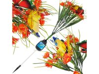 Lampa solarna ogrodowa lampka kwitnąca łąka dekoracyjna pomarańczowa łąka