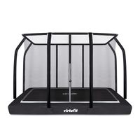 Trampolina do wkopania 244x366 cm VIRTUFIT z siatką prostokątna Inground