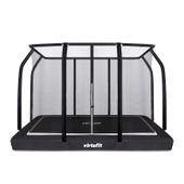Trampolina do wkopania 244x366 cm VIRTUFIT z siatką prostokątna Inground