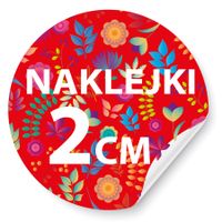 NAKLEJKI Z LOGO, ETYKIETY NA PACZKI 2cm 100szt.