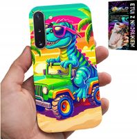ETUI DO SAMSUNG NOTE 10 PLUS - DINOZAUR W CIĘŻARÓWCE WZORY DLA DZIECI