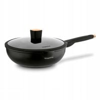 PATELNIA WOK Indukcja z Pokrywką GAZ DUŻA Konighoffer Black Rose 30 cm