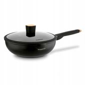 PATELNIA WOK Indukcja z Pokrywką GAZ DUŻA Konighoffer Black Rose 30 cm
