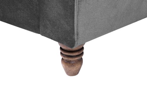 Sofa 3-osobowa welurowa szara EIKE na Arena.pl