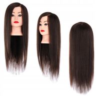 Główka Głowa Treningowa Fryzjerska Do Czesania Naturalne Włosy Damska 50cm