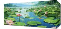 Obraz 40x20cm Sielankowy Staw Lilii