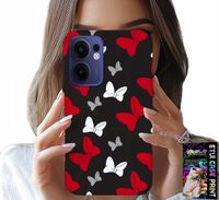 ETUI DO OPPO FIND X5 LITE - KOKARDKI CZERWONO BIAŁE MYSZKA, WZORY