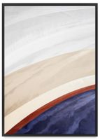 Plakat abstrakcja wielokolorowa ombre 61x91 cm w czarnej ramie