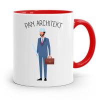 Kubek Czerwony Architekta Pan Architekt Prezent Z Nadrukiem Ze Zdjęciem