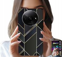 ETUI DO XIAOMI REDMI A3 - ZŁOTE RAMKI, ELEGANCKIE WZORY + SZKŁO