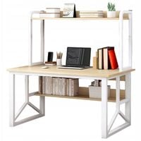 BIURKO KOMPUTEROWE JASNY DĄB POD LAPTOP STOLIK GAMINGOWE NOWOCZESNE LOFT