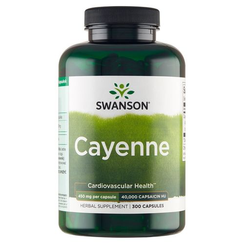 SWANSON Cayenne Pieprz 450mg 300 kaps Kapsaicyna na Arena.pl