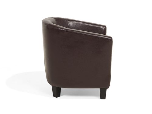 Fotel ekoskóra brązowy BORWICK na Arena.pl