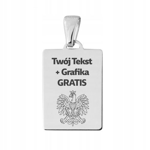 Nieśmiertelnik Srebrny pr. 925 Elegancki Polerowany Wisiorek + Grawer na Arena.pl