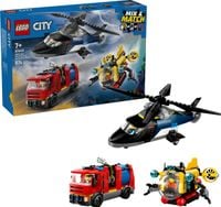 60462 - lego city - zestaw z helikopterem, wozem strażackim