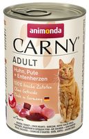 Animonda Carny Adult Kurczak, Indyk + Kacze Serca Puszka 400G