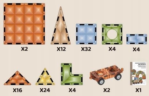 Klocki magnetyczne konstrukcyjne MEGA ZESTAW 100 el. DUŻE Magnetic Blocks na Arena.pl