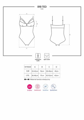 818-ted-1 body czarne s/m obsessive na Arena.pl