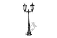 LAMPA B05 Z KLOSZEM ŻELIWNYM STYLOWYM 2-OŚW. ŻELIWNA LAMPA OGRODOWA RETRO ELEGANCKA DO OGRODU ZEWNĘTRZNA