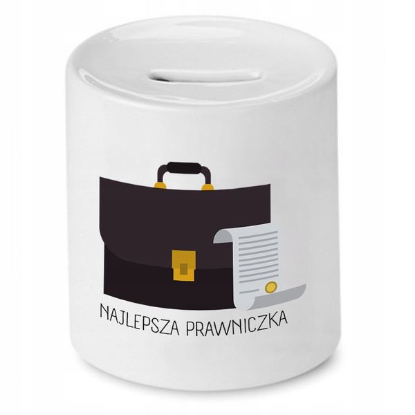 Skarbonka Dla Prawnika Najlepsza Prawniczka Z Nadrukiem Ze Zdjęciem zdjęcie 1