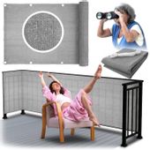 Osłona balkonowa jasnoszara 0,9 x 3 m