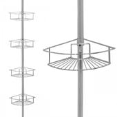 Półka teleskopowa łazienkowa XL chrom 4 poziomy - Yoka