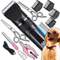 MASZYNKA DO STRZYŻENIA PSA KOTA PROFESJONALNA CICHA BEZPRZEWODOWA ZESTAW XL