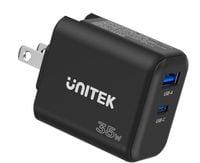 Unitek ładowarka GaN PD 35W USB-C + USB-A czarna
