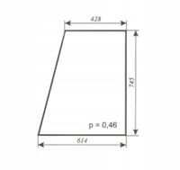 szyba drzwi góra ver.II ciągnika URSUS 2812, MF-255 kabina Zamość