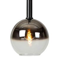 Szklana lampa wisząca Marius kula ball czarna przydymiona