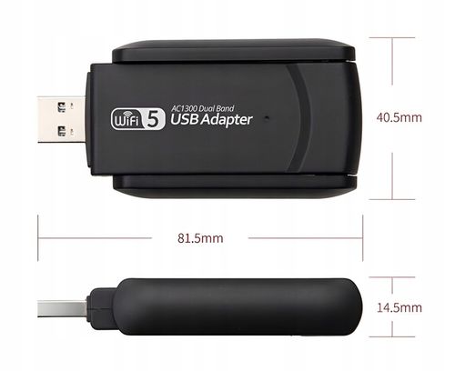 KARTA SIECIOWA WIFI WI-FI ADAPTER USB 3.0 1300Mbps 5GHz 2 TRYBY AP na Arena.pl