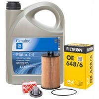 Olej GM Dexos2 5l 5W30 + Filtr oleju korek ASTRA H J CORSA E INSIGNIA
