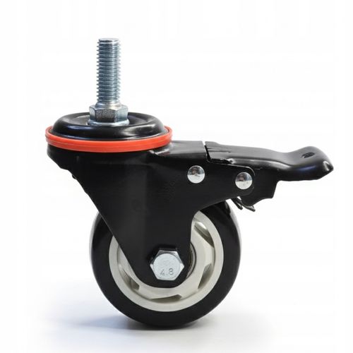 OBROTOWE KÓŁKO 75mm Z HAMULCEM do 460kg TRZPIEŃ Gwint M12x30mm 1szt na Arena.pl