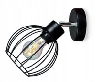 LAMPA KINKIET ŚCIENNY regulowany loft KULA drut 1