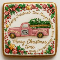 CIASTKO LUKROWANE PICKUP Z CHOINKĄ KWADR NO5 ROZ.M RĘCZNIE ROBIONE