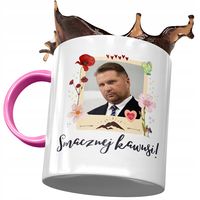 Kubek Różowy Przemysław Czarnek Pis Prezent Z Nadrukiem Ze Zdjęciem