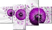 140CM 70 OBRAZ FIOLETOWE DMUCHAWCE 5 ŚCIENNY
