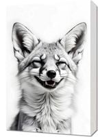 Obraz 40x60cm Vintage Artystyczny | Lisek | Portret Zwierząt Pop Art