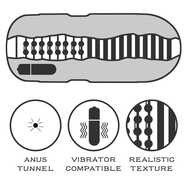 Sex In A Can Anus Stamina Tunnel - Vibrating zdjęcie 3