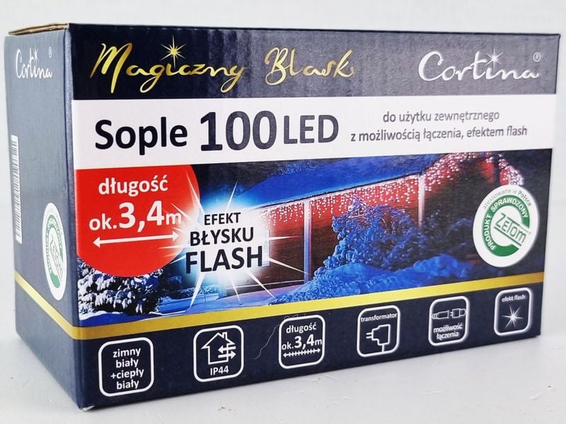 LAMPKI CHOINKOWE SOPLE 100 LED GIRLANDA 8,4M zdjęcie 2