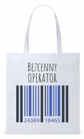 Torba Biała Eco Shopper Dla Operatora Prezent Z Nadrukiem Ze Zdjęciem